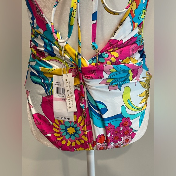 NWT Trina Turk Fontaine Twist Back Convertible One Piece Swimsuit - Picture 9 of 16
